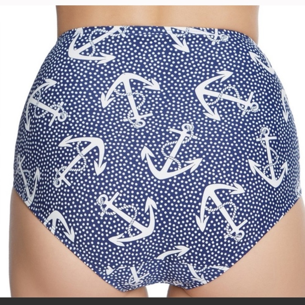 Betsey Johnson vintage nautical bikini high waisted xs - Picture 6 of 10